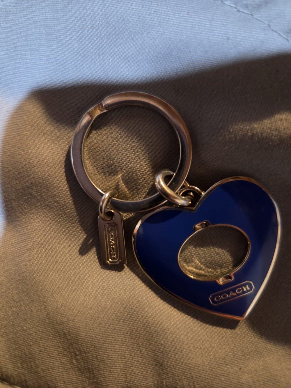 Coach Blue Heart Keychain - Picture 2 of 4